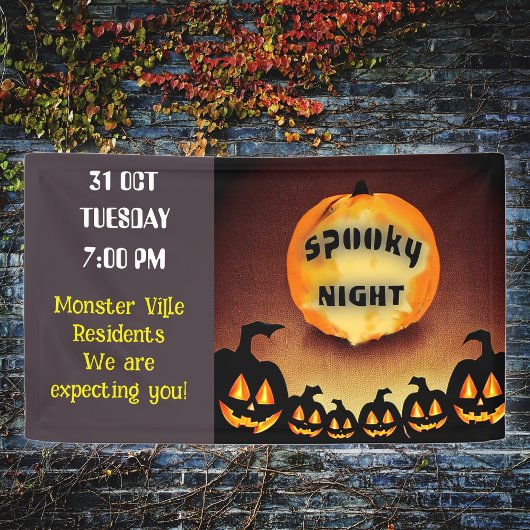 Spooky nacht Halloween gemeenschap familie Spandoek