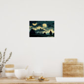 Spooky nacht landschap poster (Keuken)