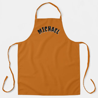 Spooky Name Apron (Dark Orange & Black) Schort