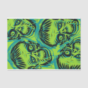 Spooky Neon Green Zombie Halloween Tissuepapier