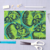Spooky Neon Green Zombie Halloween Tissuepapier (Craft)