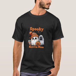 Spooky Newfie Mom Newfoundland Dog Ghost Halloween T-shirt