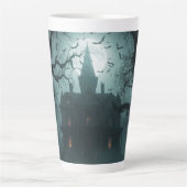 Spooky Night beroemd gemaakt door Jack-o'-Lanterns Latte Mok (Voorkant)