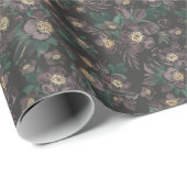 Spooky Night Blooming Floral Pattern Cadeaupapier (Rol Hoek)