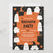 Spooky Night Ghost Party Kaart (Voorkant)