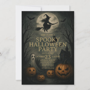 Spooky Night Halloween Kostuum Party Uitnodiging