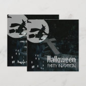 Spooky Night Halloween Party Invitation Kaart (Voorkant / Achterkant)