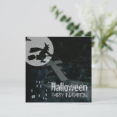 Spooky Night Halloween Party Invitation Kaart (Staand voorkant)