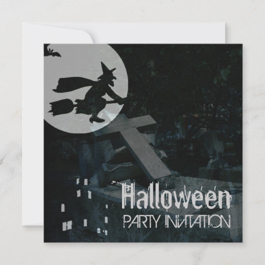 Spooky Night Halloween Party Invitation Kaart (Voorkant)