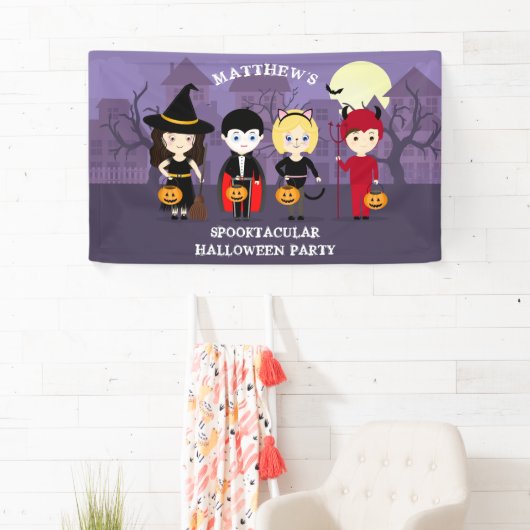 Spooky Night Halloween Party Spandoek (Insitu)