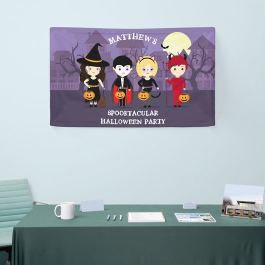 Spooky Night Halloween Party Spandoek (Beurs)