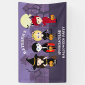 Spooky Night Halloween Party Spandoek (Verticaal)