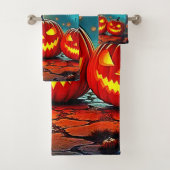 Spooky Night Haunted House Thrills Bad Handdoek (Insitu)