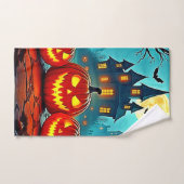 Spooky Night Haunted House Thrills Bad Handdoek (Handdoek)