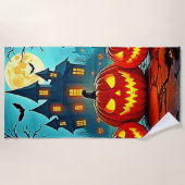  Spooky Night Haunted House Thrills Strandlaken (Voorkant)