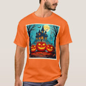 Spooky Night Haunted House Thrills T-shirt (Voorkant)