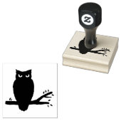 Spooky Night Uil Silhouet Rubberstempel (Gestempeld)