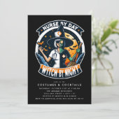 Spooky Nurse beroemd gemaakt door Day Witch Night Kaart (Staand voorkant)