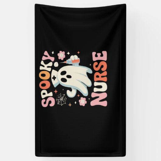 Spooky Nurse Classic T-shirt_1 Spandoek (Verticaal)
