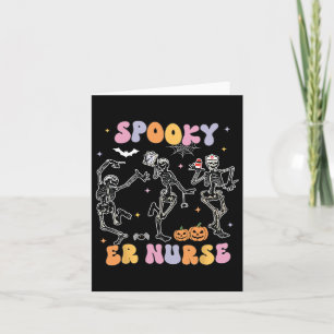 Spooky Nurse Ghost Halloween Schattigee Groovy Nur Kaart