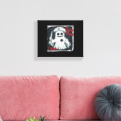 Spooky Nurse Ghost Haunted Hospital Crew Ghostly N Canvas Afdruk (Insitu (Woonkamer))