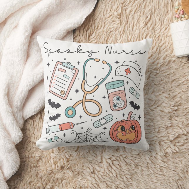 Spooky Nurse Halloween Kussen (Deken)