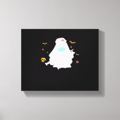 Spooky Nurse Practitioner Schattige Halloween Over Canvas Afdruk (Voorkant)