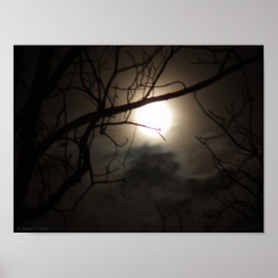 Spooky Oktober Moon Poster