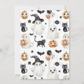 Spooky ONE 1st Birthday Ghosts Bats Invitation Kaart (Achterkant)