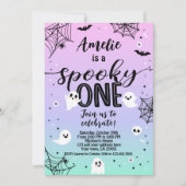 Spooky One, 1st Birthday Halloween Uitnodiging (Voorkant)