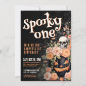 Spooky One 1st Birthday Party Kaart (Voorkant)