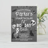 Spooky One Blue Ghost Halloween Kaart (Staand voorkant)