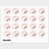 Spooky One Cute Halloween Ghost 1e verjaardag Favo Ronde Sticker (Vel)