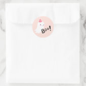 Spooky One Cute Halloween Ghost 1e verjaardag Favo Ronde Sticker (Tas)