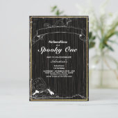 Spooky One Cute Halloween Ghost 1e verjaardag Kaart (Staand voorkant)