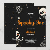 Spooky One Cute Halloween Ghost 1e verjaardag Kaart (Voorkant / Achterkant)