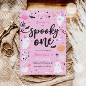 Spooky One Cute Halloween Ghost 1e verjaardag Kaart