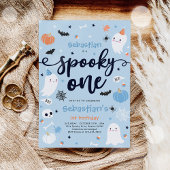 Spooky One Cute Halloween Ghost 1e verjaardag Kaart