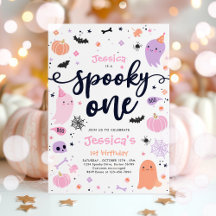 Spooky One Cute Halloween Ghost 1e verjaardag