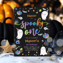 Spooky One Cute Halloween Ghost 1e verjaardag