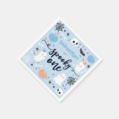 Spooky One Cute Halloween Ghost 1st Birthday Decor Servet (Hoek)