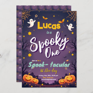 Spooky One First Birthday Invitation Eerste Boeken Save The Date