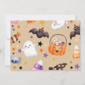 Spooky One Ghost 1e Verjaardag Halloween Kaart (Achterkant)