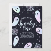 Spooky One Ghost Halloween 1e Verjaardag Kaart (Voorkant)