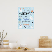 Spooky One Ghost Halloween 1e Verjaardag Welkom Poster (Keuken)