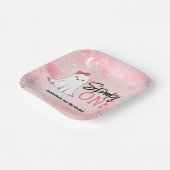 Spooky One Girly Ghost 1st Birthday Party Papieren Bordje (Gebogen)