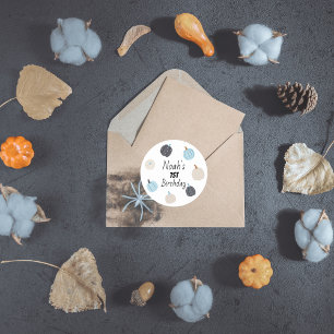 Spooky One Halloween 1e verjaardag Blauwe pomp Ronde Sticker