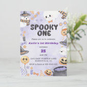 Spooky One Halloween 1e verjaardag Kaart (Staand voorkant)