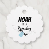 Spooky One | Halloween 1e verjaardag | Minimaal bl Bedankjes Labels (Voorkant)