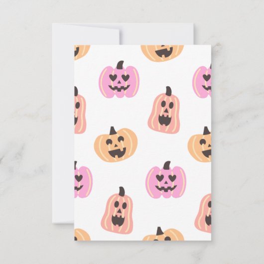 Spooky One | Halloween 1e verjaardag | Spooky Pink Bedankkaart (Achterkant)